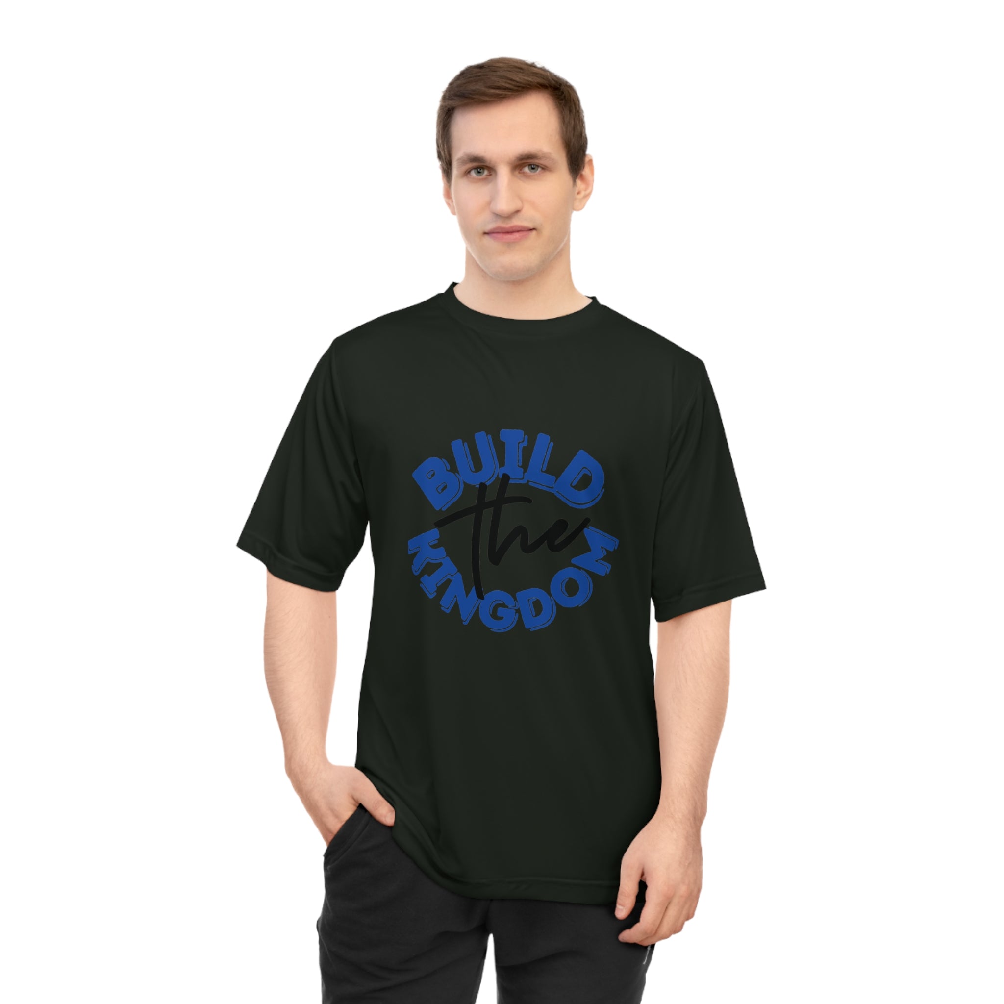 Build The Kingdom Performance T-Shirt — Inspirational Christian Faith Tee