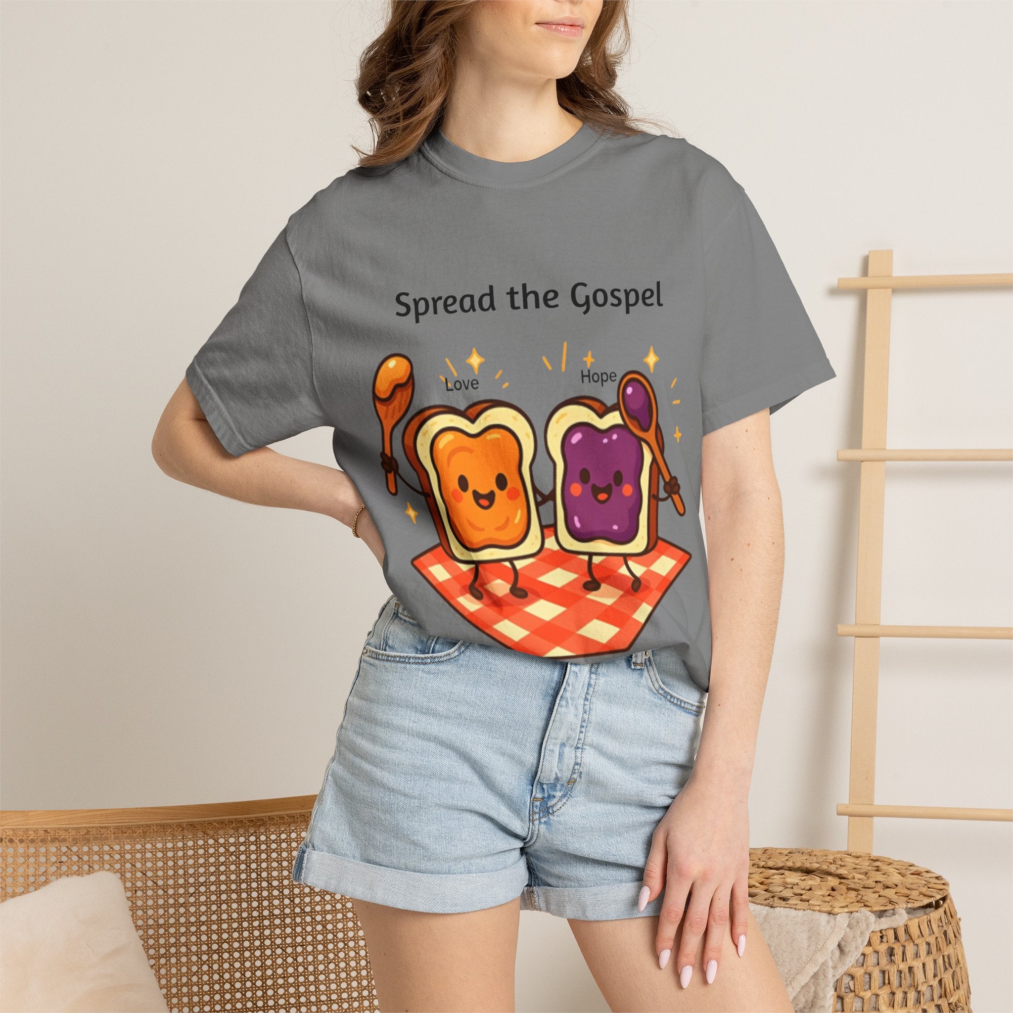 Spread the Gospel Toast T-Shirt — Cute Peanut Butter & Jelly Christian Tee