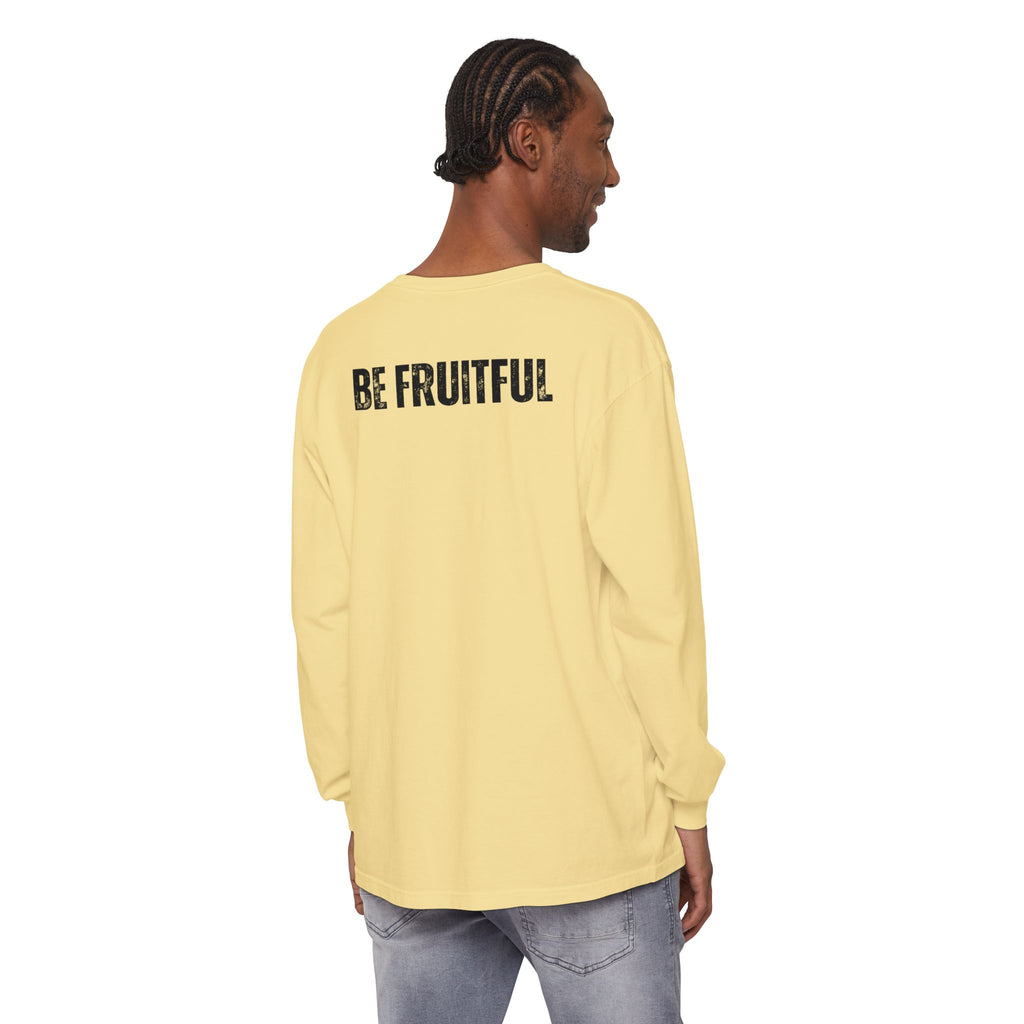 Fruit of the Spirit Long Sleeve Tee — Galatians 5:22 Christian Graphic Shirt (Be Fruitful)