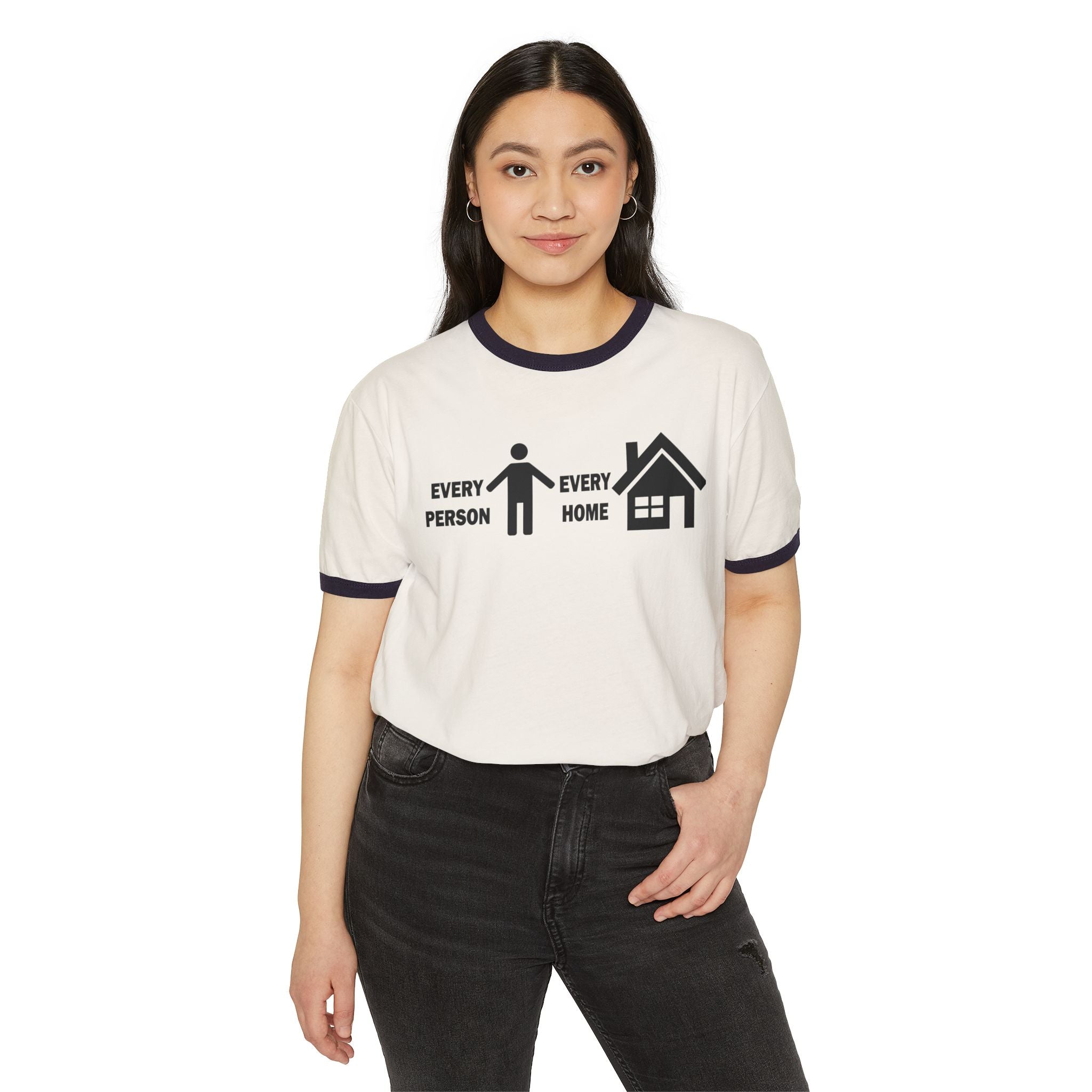 Every Person Every Home Ringer T-Shirt — "One Million Souls" Mission Tee