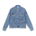 Embroidered Faith Denim Jacket — Men’s Religious Patch Trucker Jacket