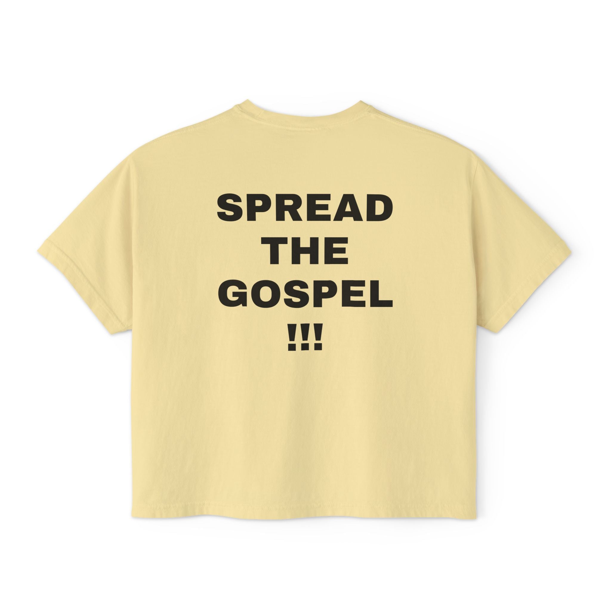 Christian Message Boxy Tee — "Build the Kingdom / Spread the Gospel"