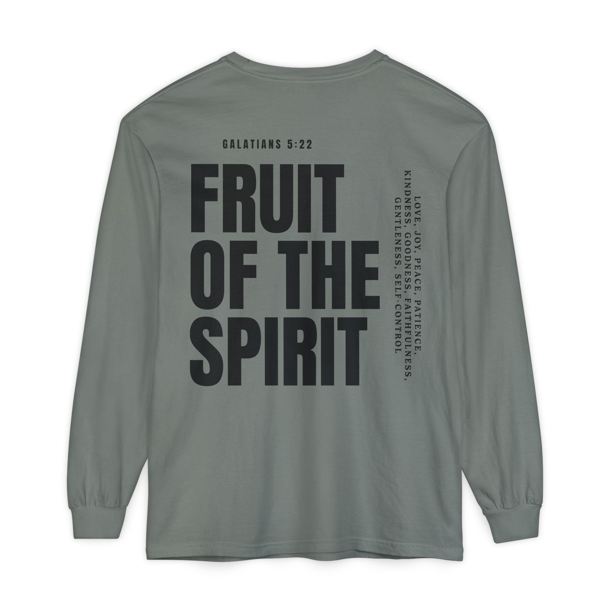 Be Fruitful Long Sleeve T-Shirt — “Fruit of the Spirit” Christian Graphic