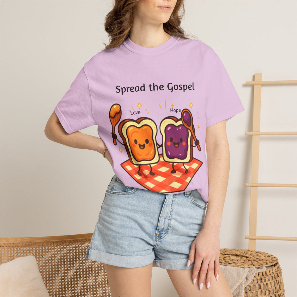 Spread the Gospel Toast T-Shirt — Cute Peanut Butter & Jelly Christian Tee