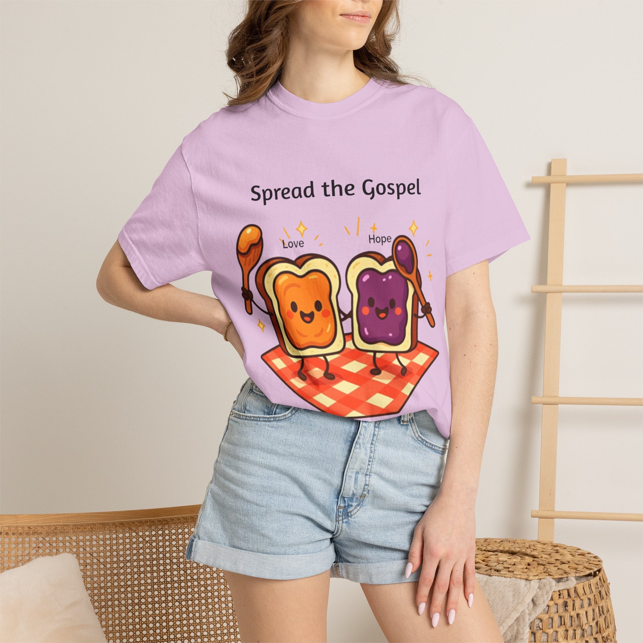 Spread the Gospel Toast T-Shirt — Cute Peanut Butter & Jelly Christian Tee
