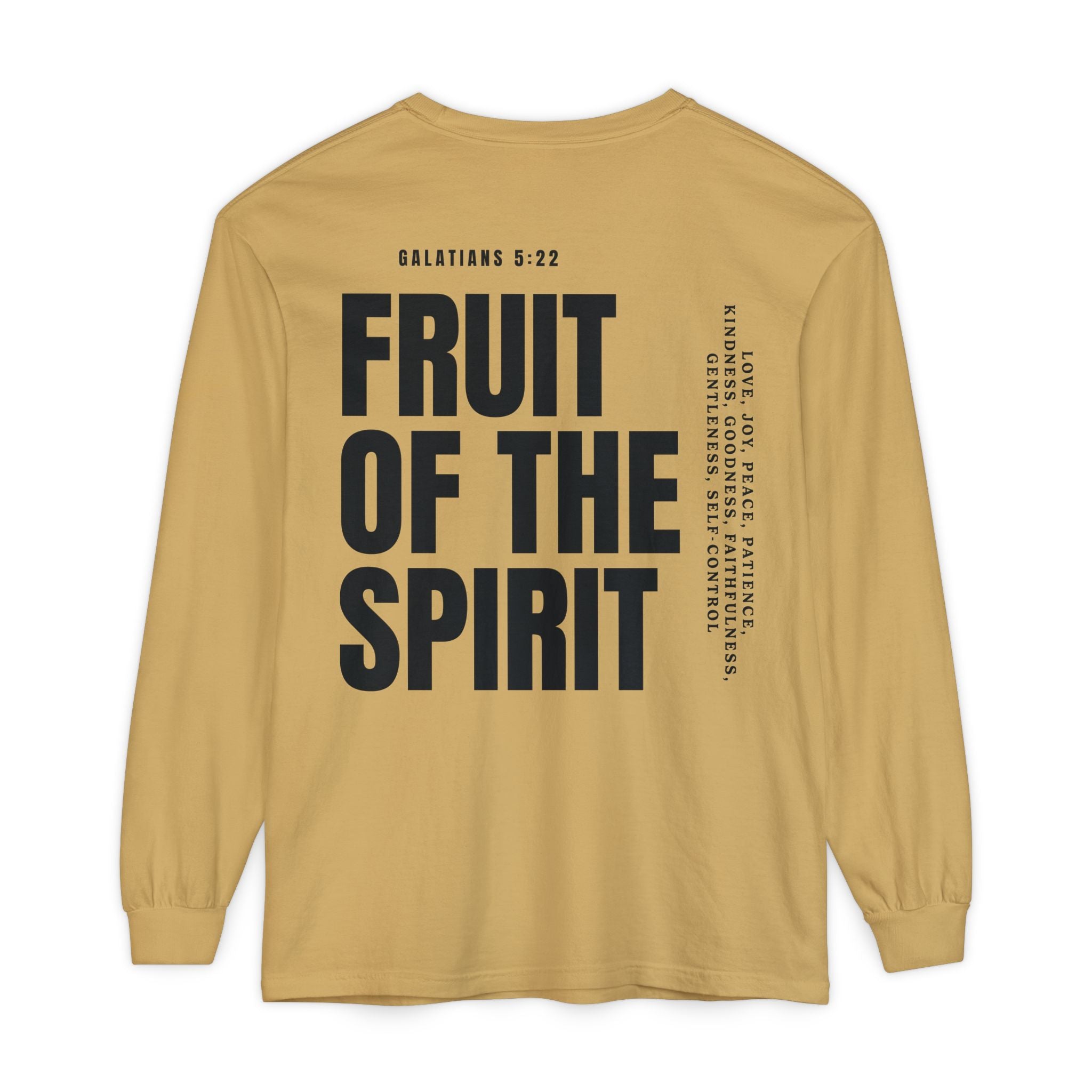 Be Fruitful Long Sleeve T-Shirt — “Fruit of the Spirit” Christian Graphic