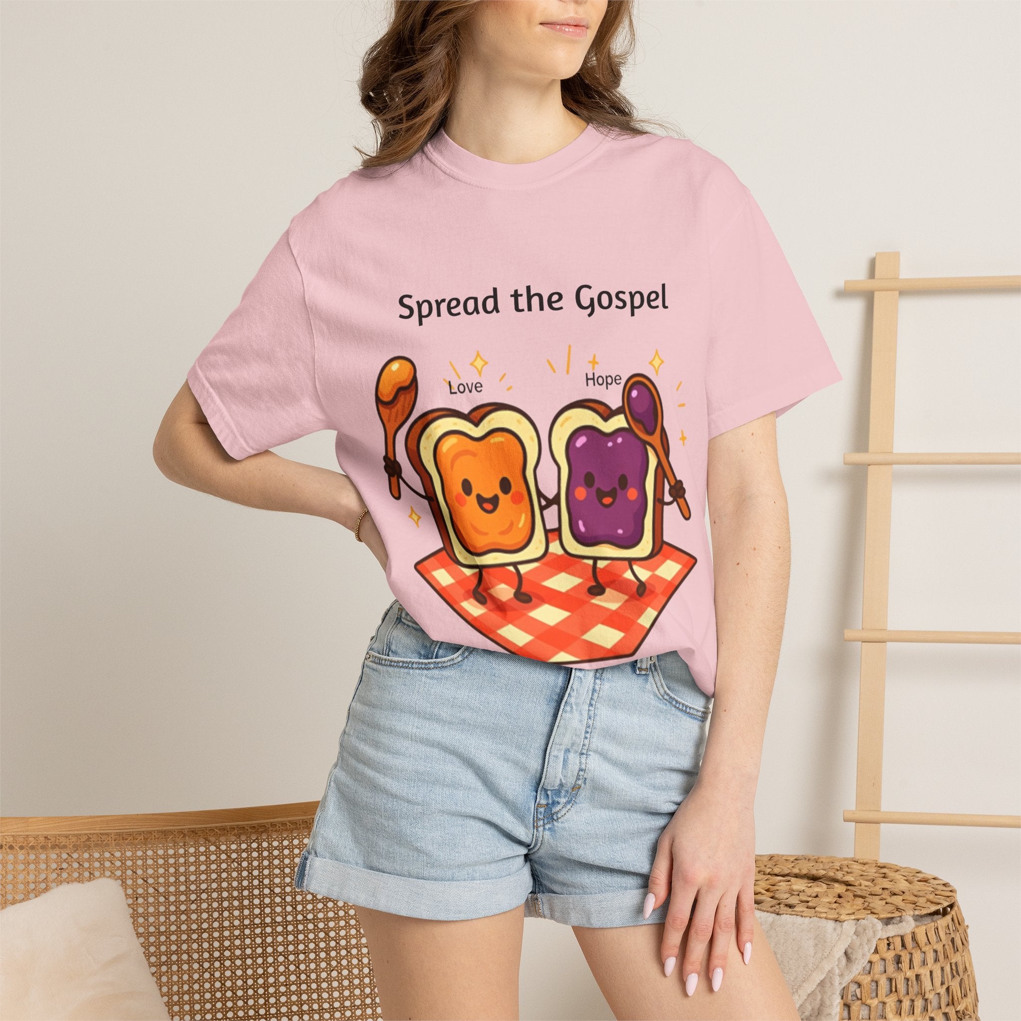 Spread the Gospel Toast T-Shirt — Cute Peanut Butter & Jelly Christian Tee