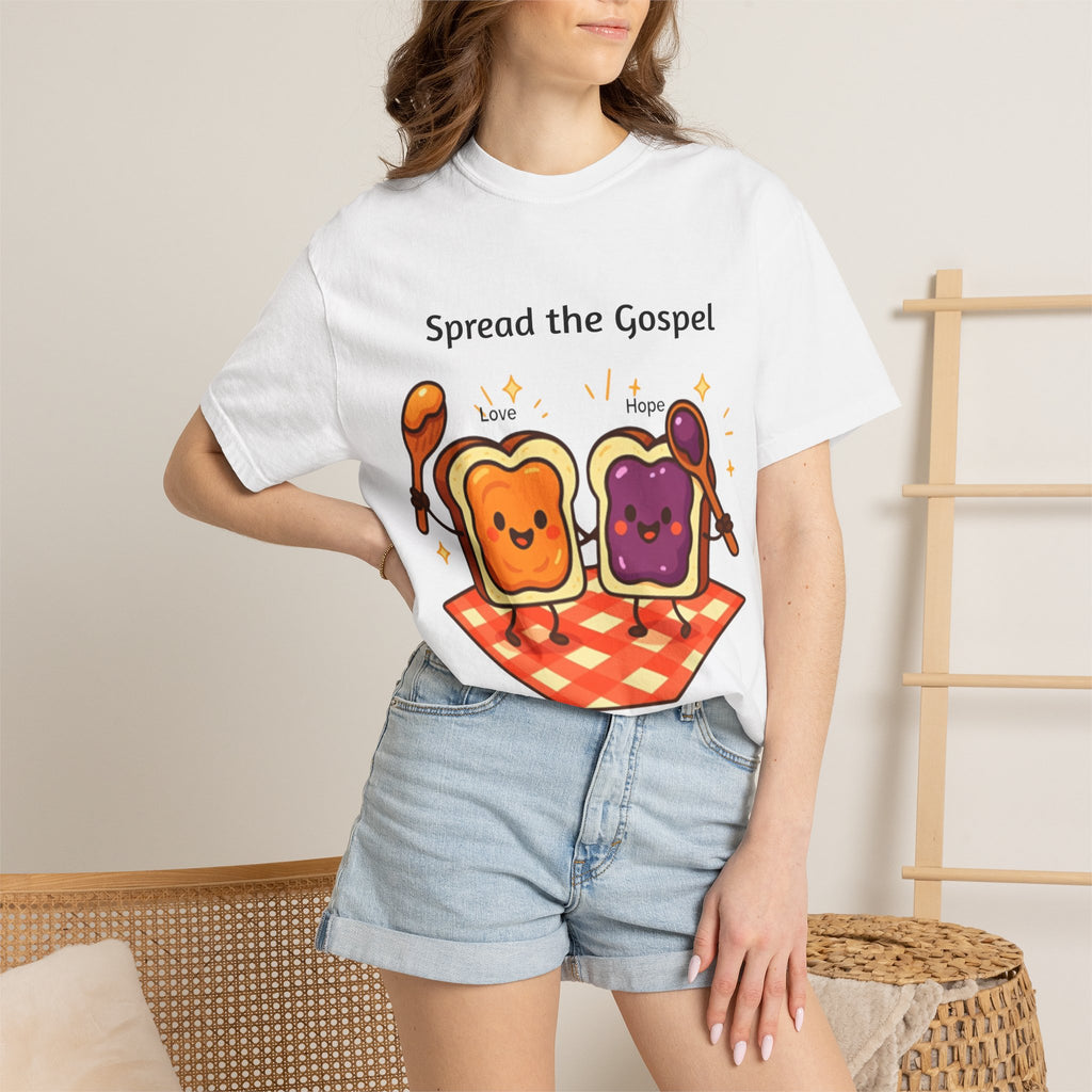 Spread the Gospel Toast T-Shirt — Cute Peanut Butter & Jelly Christian Tee