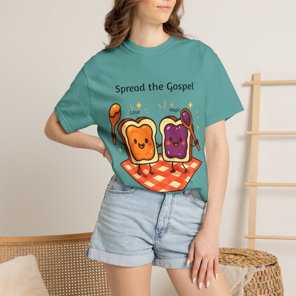 Spread the Gospel Toast T-Shirt — Cute Peanut Butter & Jelly Christian Tee