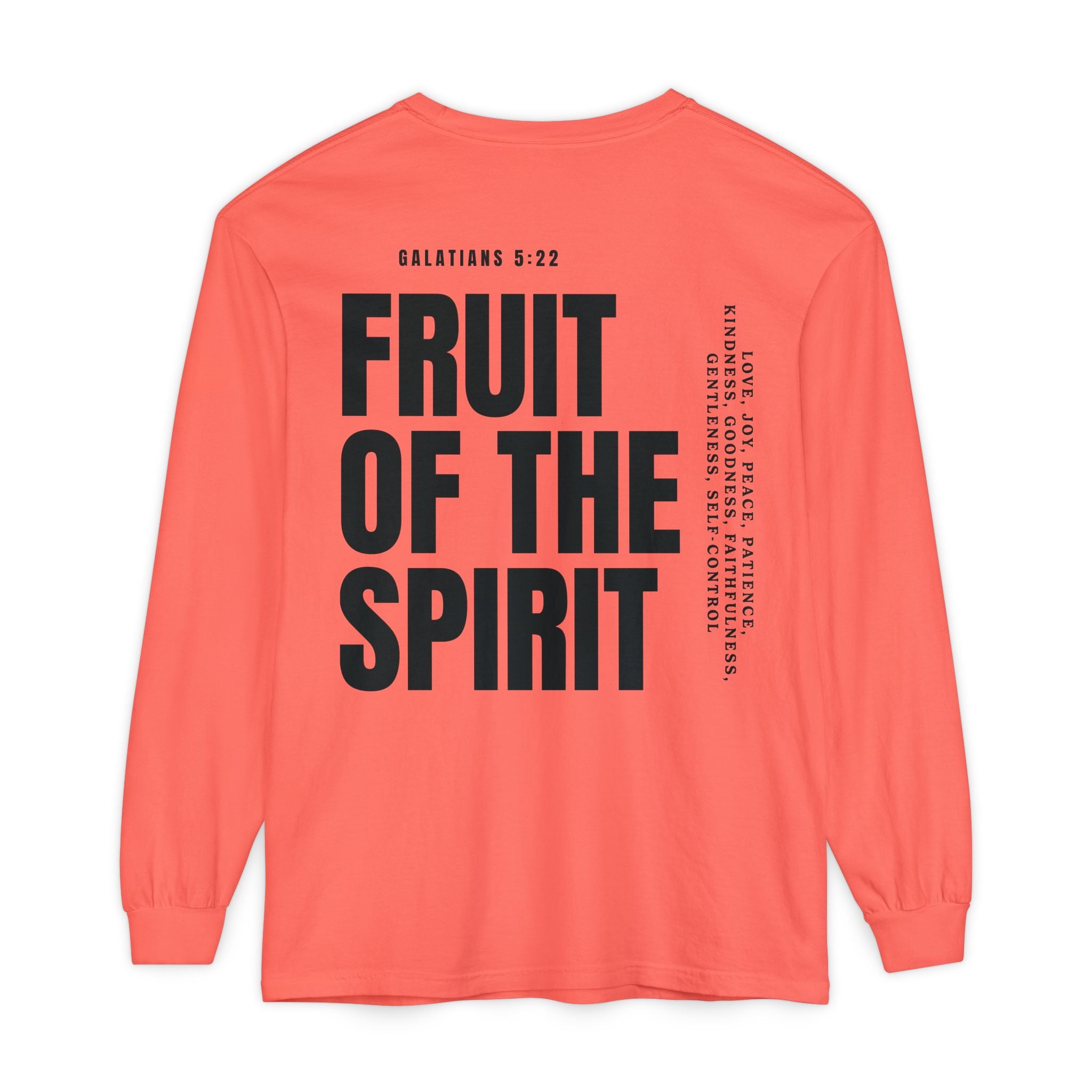 Be Fruitful Long Sleeve T-Shirt — “Fruit of the Spirit” Christian Graphic