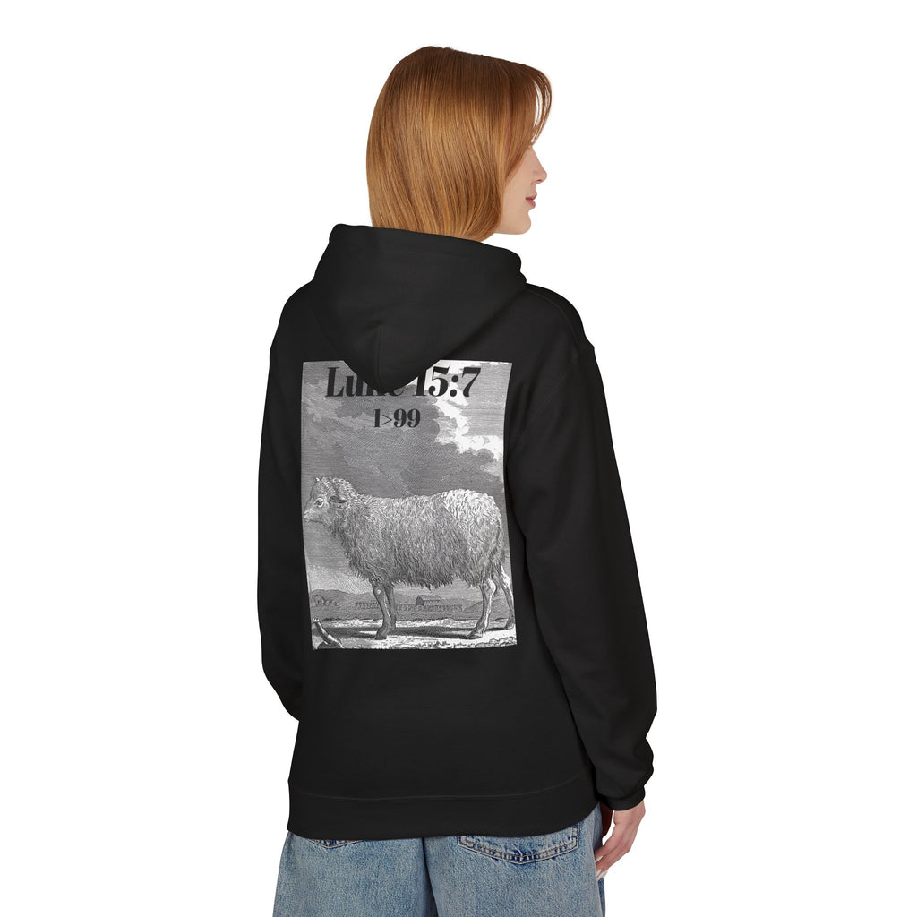 Found Sheep Hoodie — Christian Luke 15:7 Inspirational Fleece Pullover