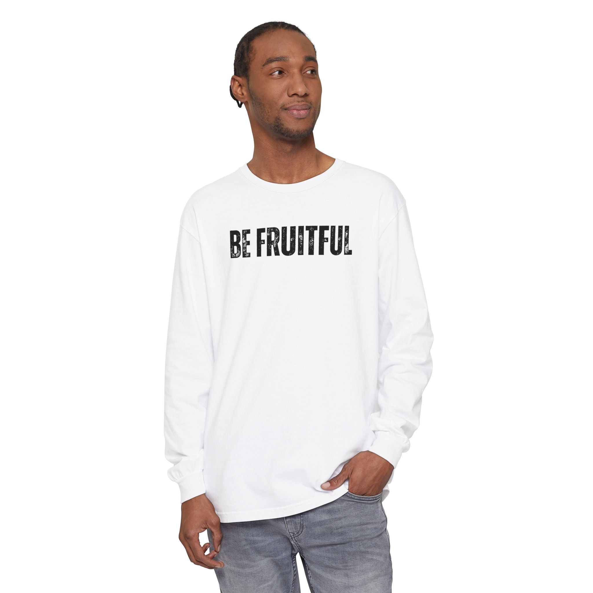 Be Fruitful Long Sleeve T-Shirt — “Fruit of the Spirit” Christian Graphic