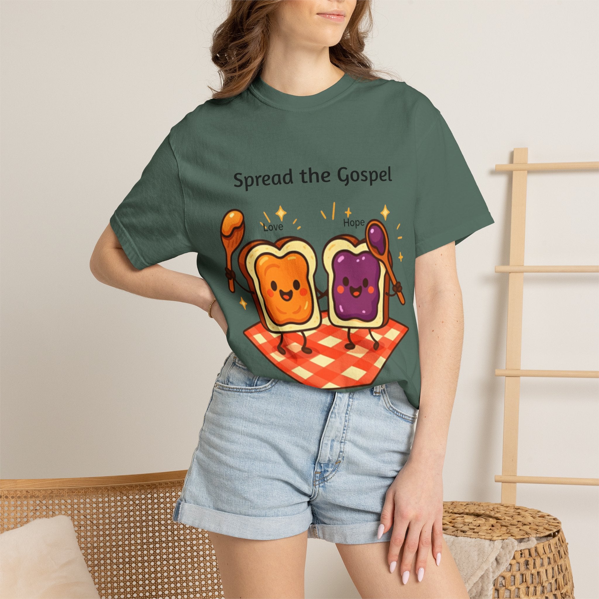 Spread the Gospel Toast T-Shirt — Cute Peanut Butter & Jelly Christian Tee