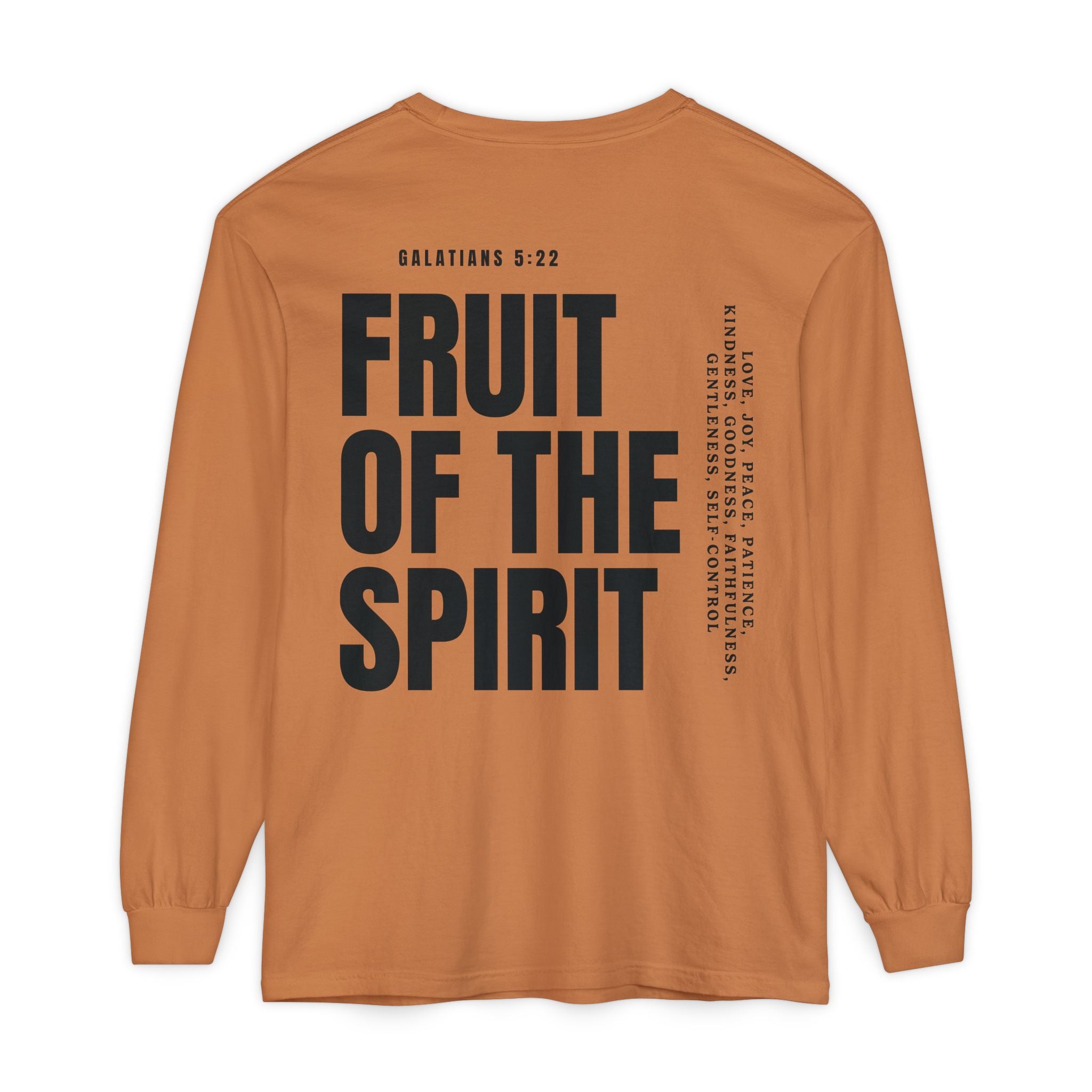 Be Fruitful Long Sleeve T-Shirt — “Fruit of the Spirit” Christian Graphic