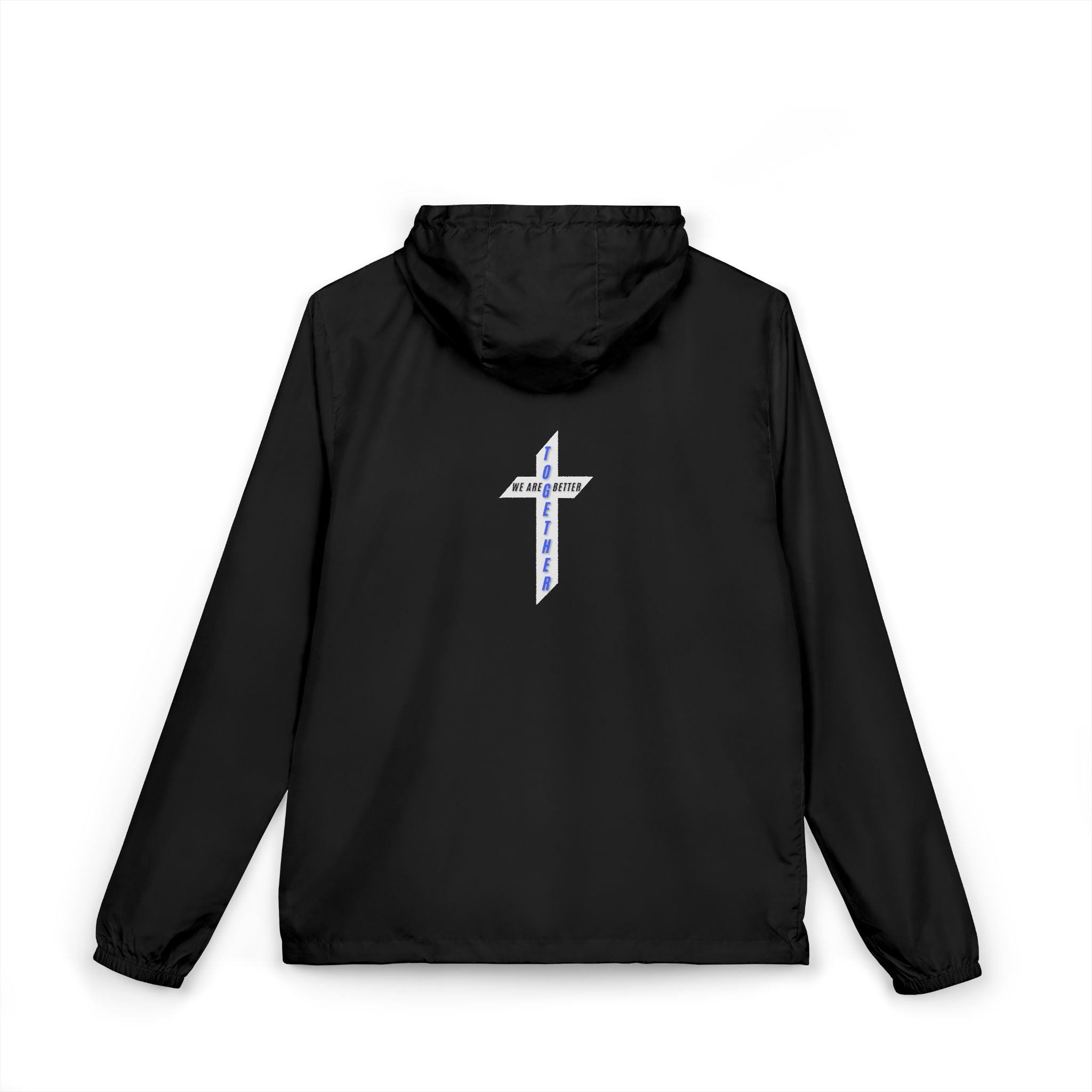 Christian Cross Windbreaker Jacket – 'Amazing Grace' Inspirational Full-Zip Jacket