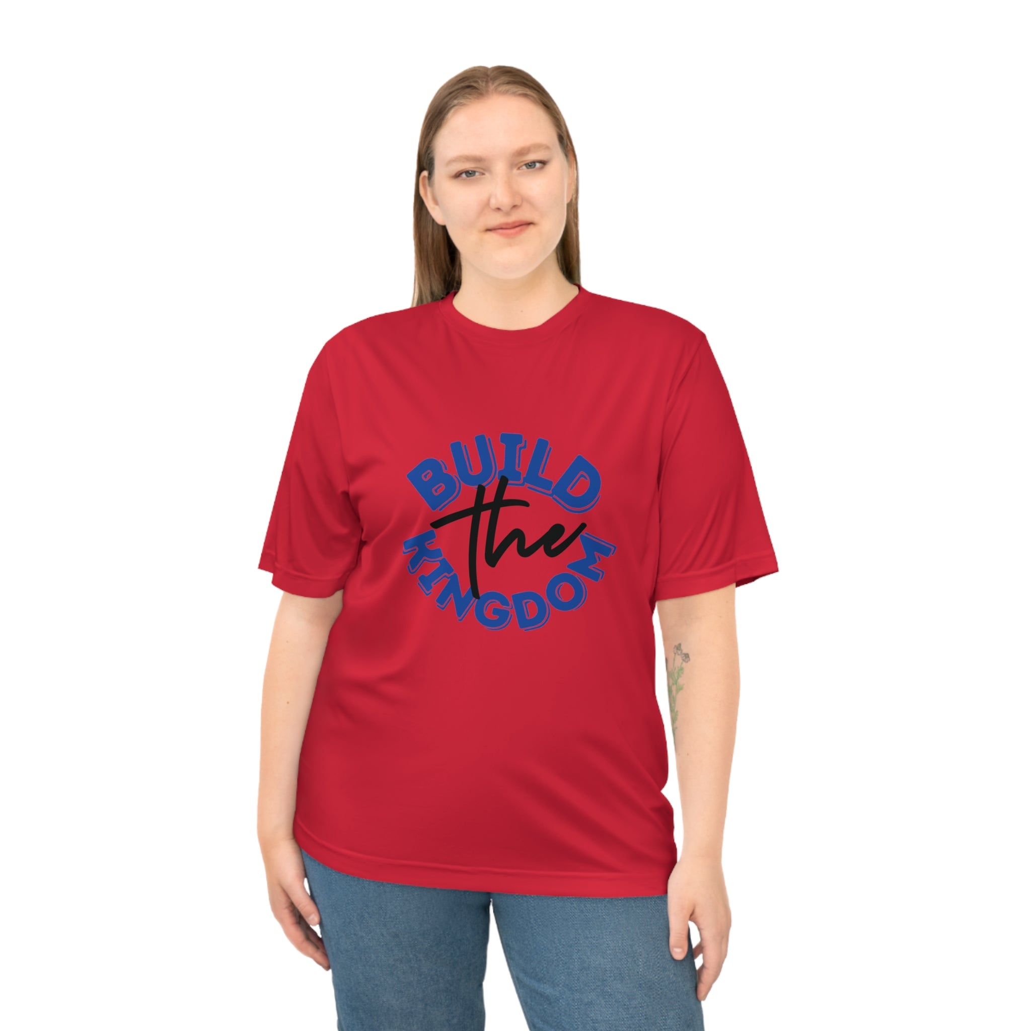 Build The Kingdom Performance T-Shirt — Inspirational Christian Faith Tee