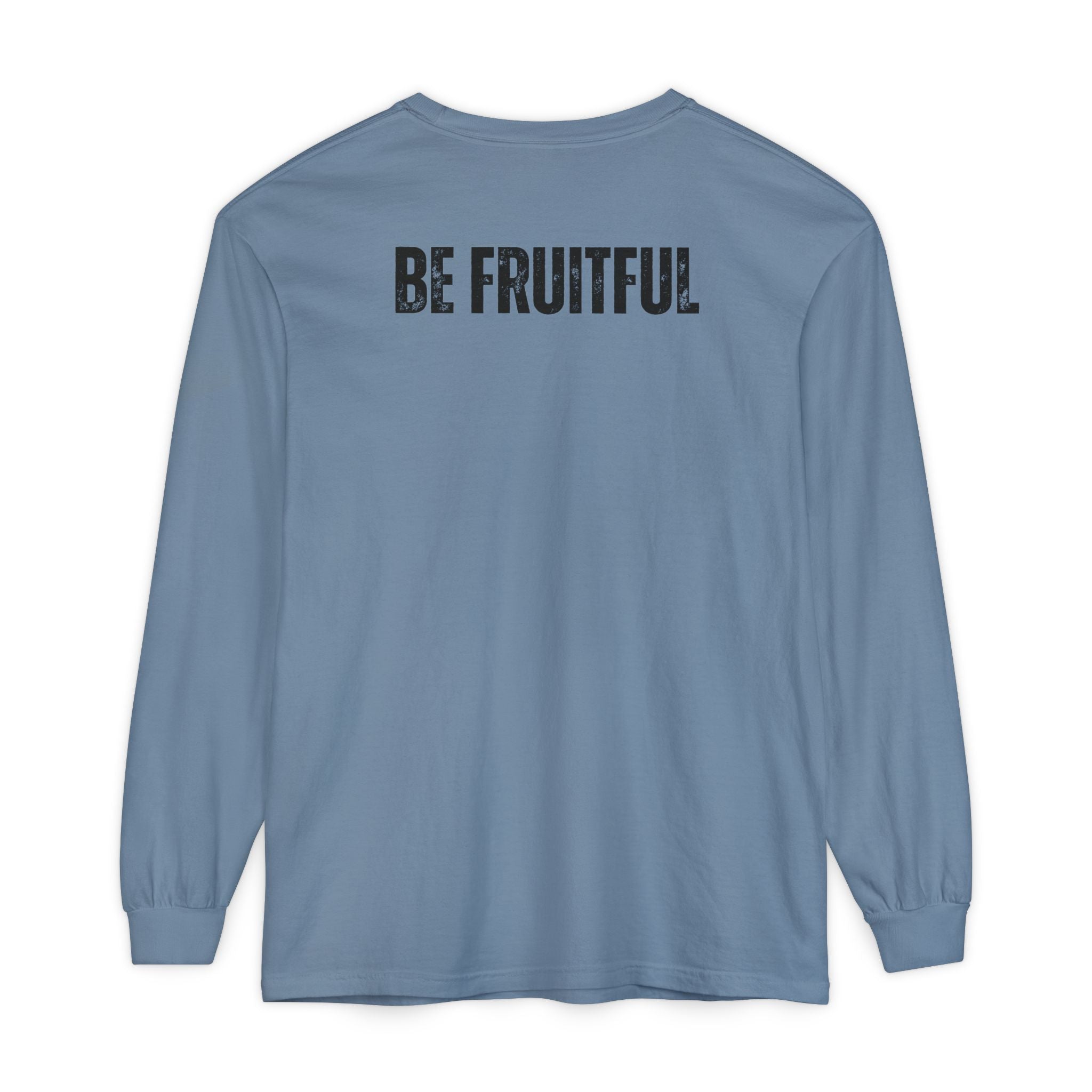 Fruit of the Spirit Long Sleeve Tee — Galatians 5:22 Christian Graphic Shirt (Be Fruitful)