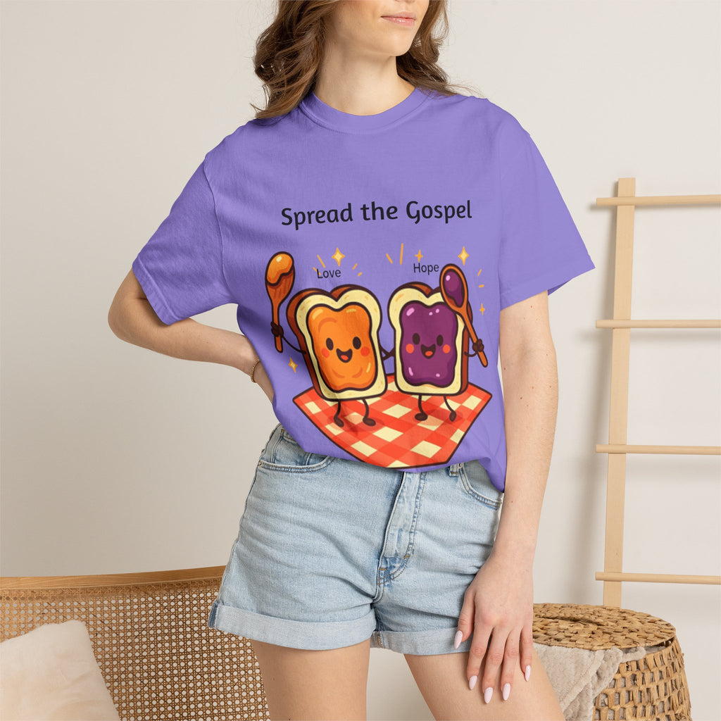 Spread the Gospel Toast T-Shirt — Cute Peanut Butter & Jelly Christian Tee