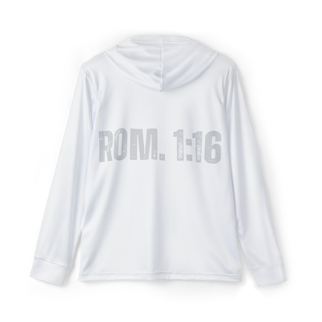 Go Public With Your Faith Hoodie — Christian Sports Warmup Hoodie (Rom. 1:16)