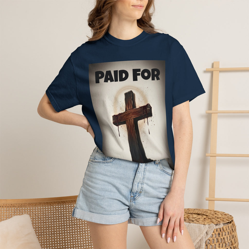 Paid For Cross T-Shirt — Christian Rom 10:13 Faith Tee