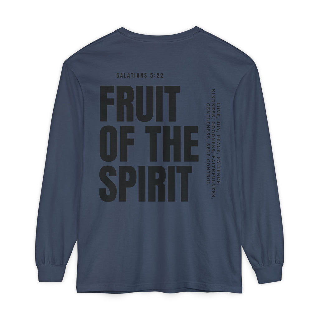 Be Fruitful Long Sleeve T-Shirt — “Fruit of the Spirit” Christian Graphic