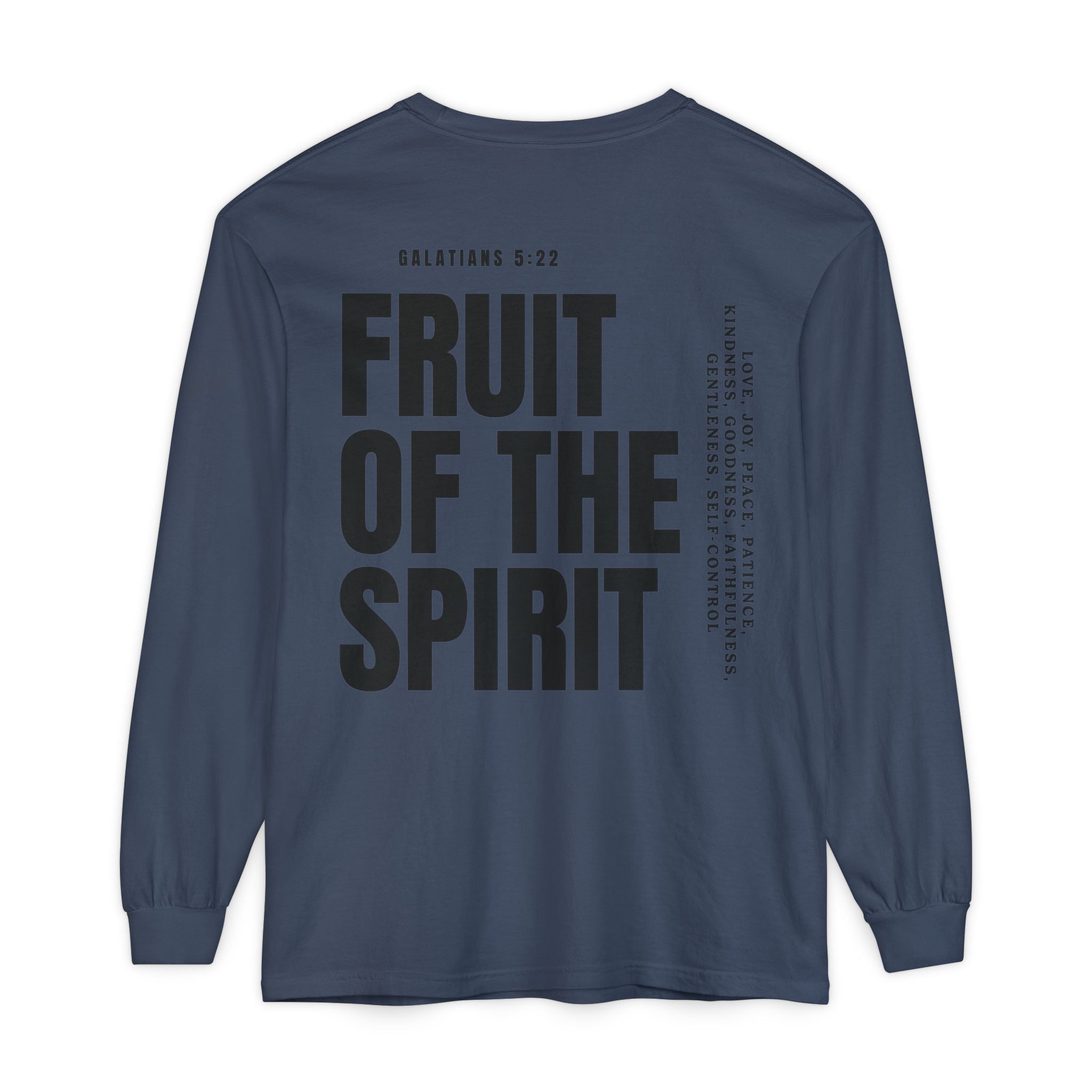 Be Fruitful Long Sleeve T-Shirt — “Fruit of the Spirit” Christian Graphic