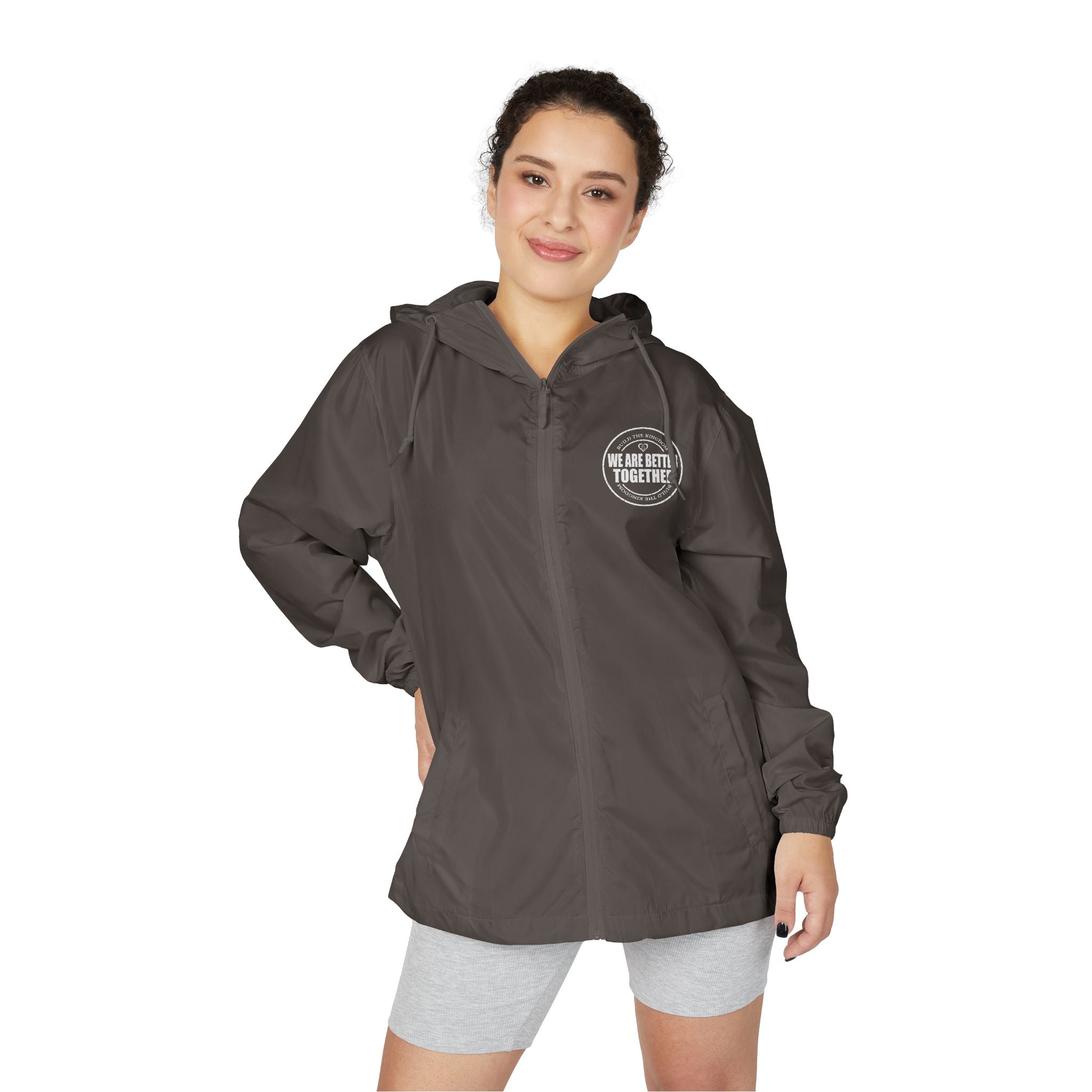 Christian Cross Windbreaker Jacket – 'Amazing Grace' Inspirational Full-Zip Jacket
