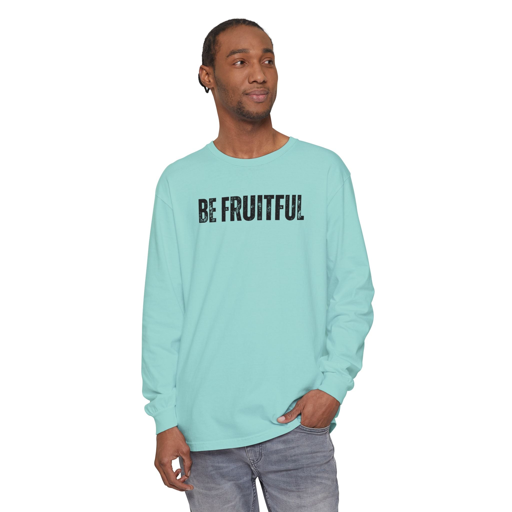 Be Fruitful Long Sleeve T-Shirt — “Fruit of the Spirit” Christian Graphic