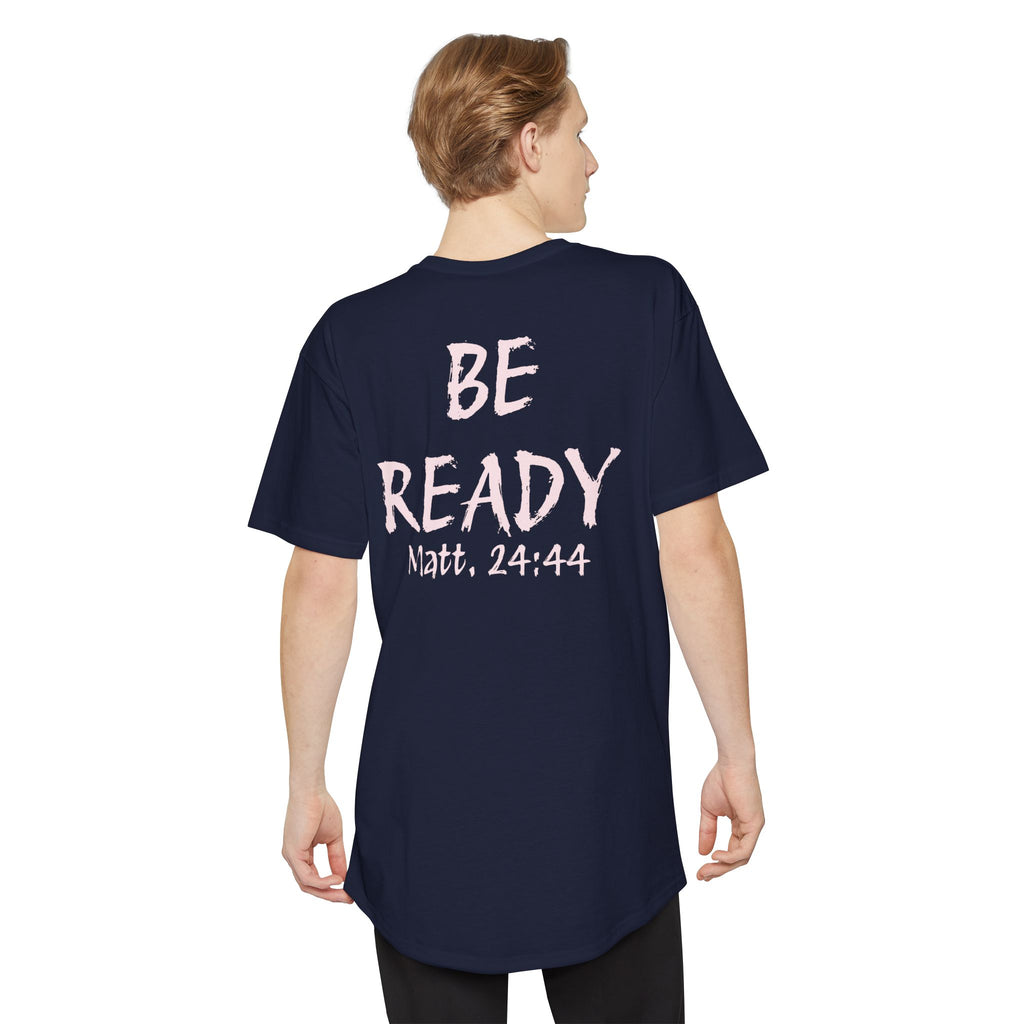 Be Ready Christian Tee — Matthew 24:44 Inspirational Longline Shirt