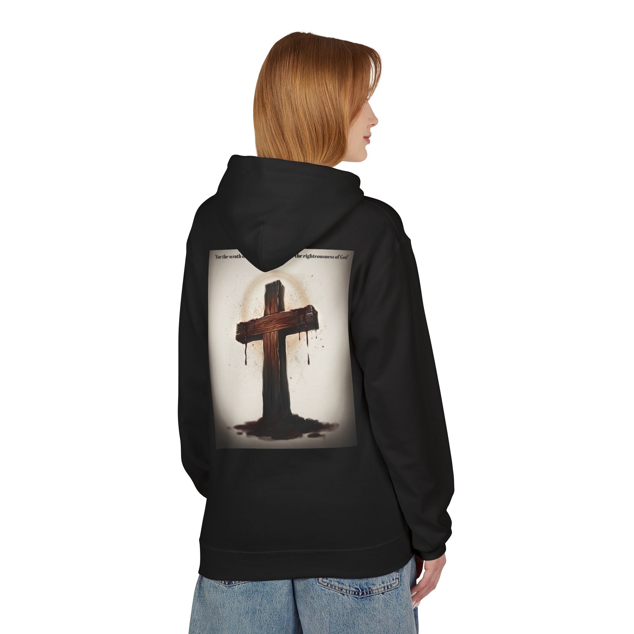 Christian Hoodie — "James 1:19-20" Cross Design Hoodie for Church & Faith Events