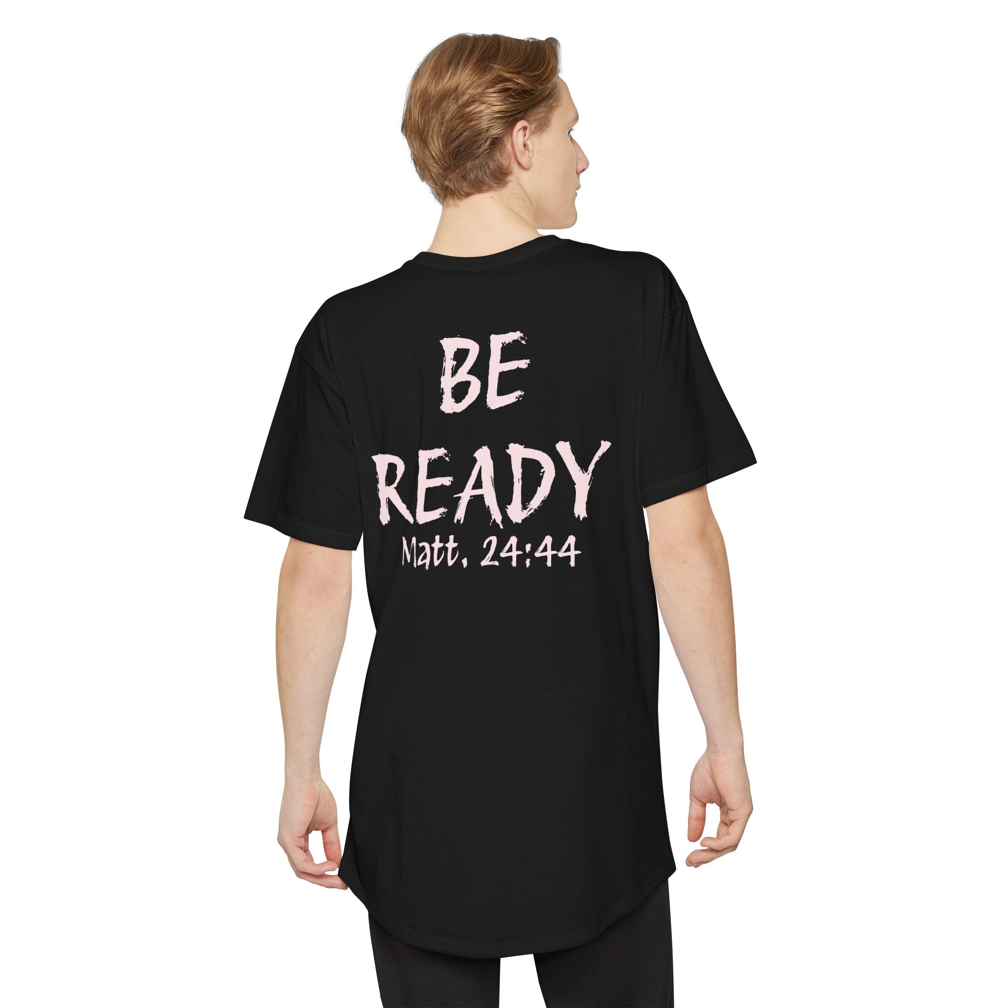 Be Ready Christian Tee — Matthew 24:44 Inspirational Longline Shirt