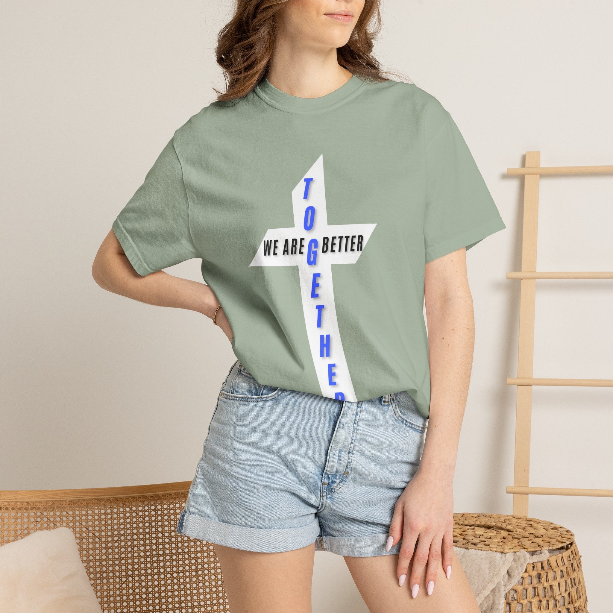 Together Cross T-Shirt — "We Are Better Together" Christian Faith Tee