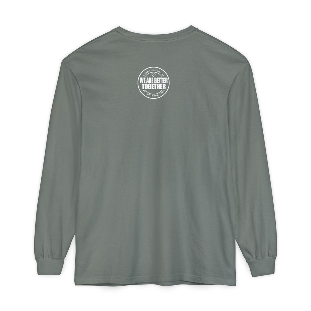 Together Cross Long Sleeve Tee — "We Are Better Together" Christian Graphic Shirt