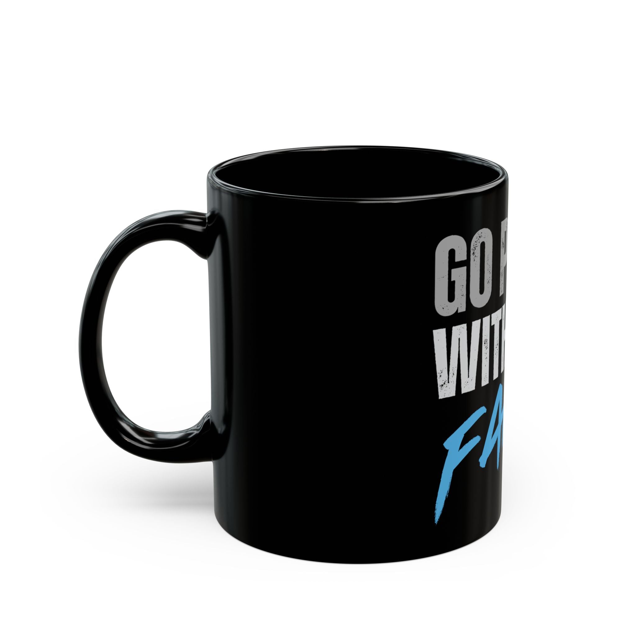 Go Public With Your Faith Black Coffee Mug – Inspirational Religious Gift (11oz/15oz)