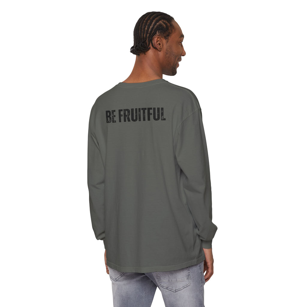 Fruit of the Spirit Long Sleeve Tee — Galatians 5:22 Christian Graphic Shirt (Be Fruitful)