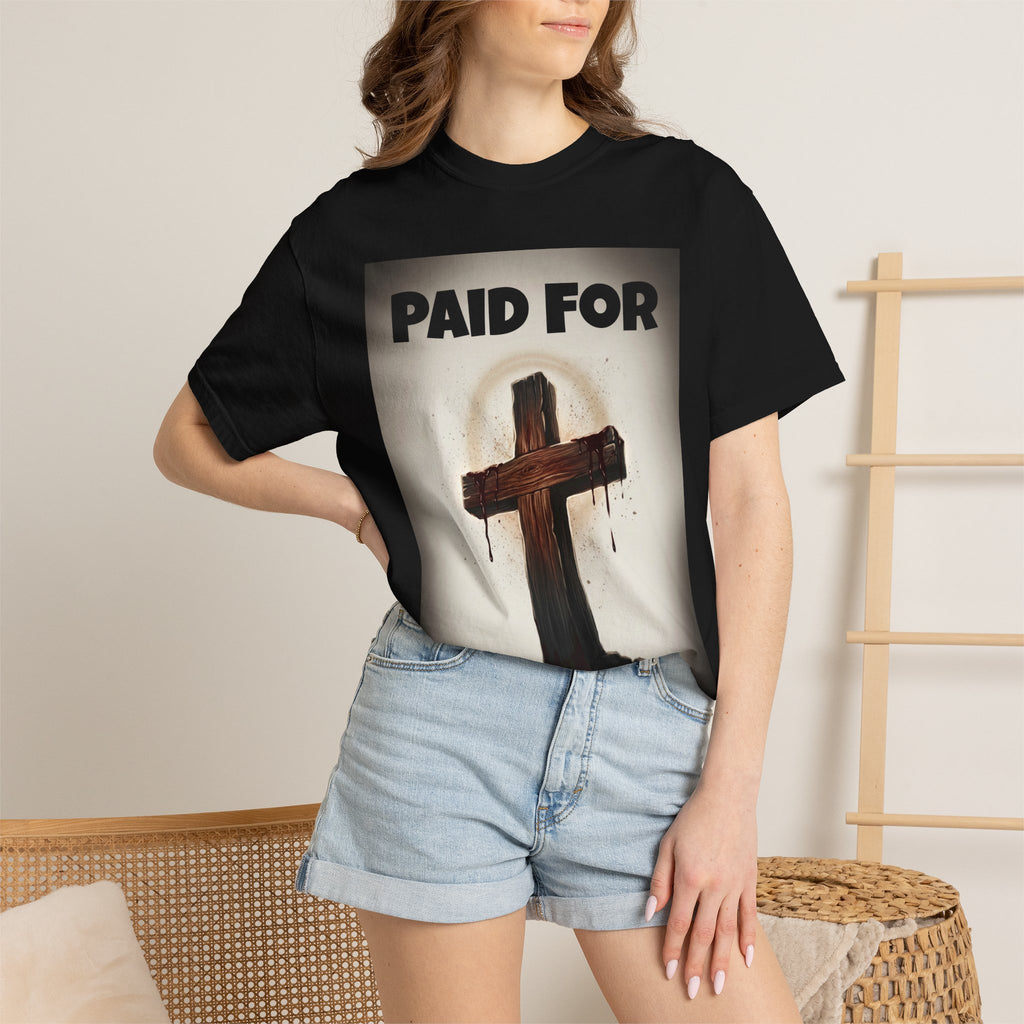 Paid For Cross T-Shirt — Christian Rom 10:13 Faith Tee