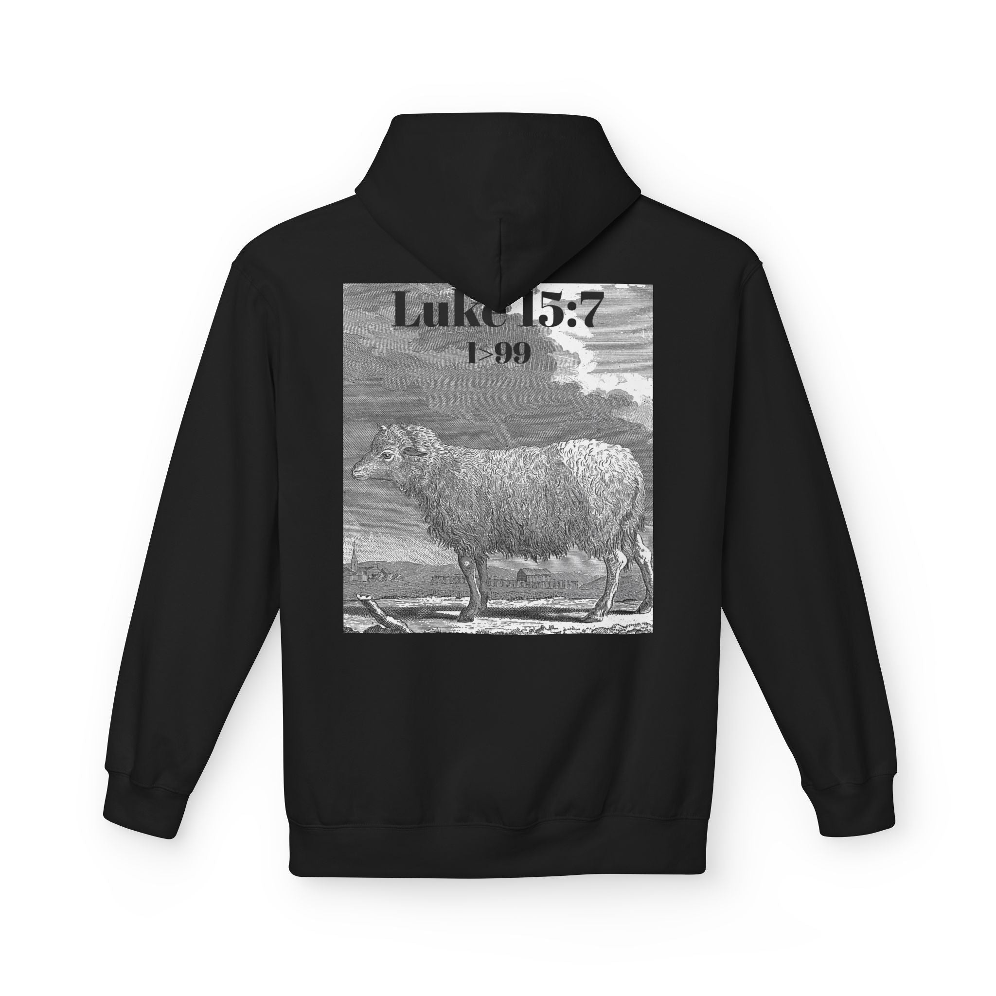 Found Sheep Hoodie — Christian Luke 15:7 Inspirational Fleece Pullover