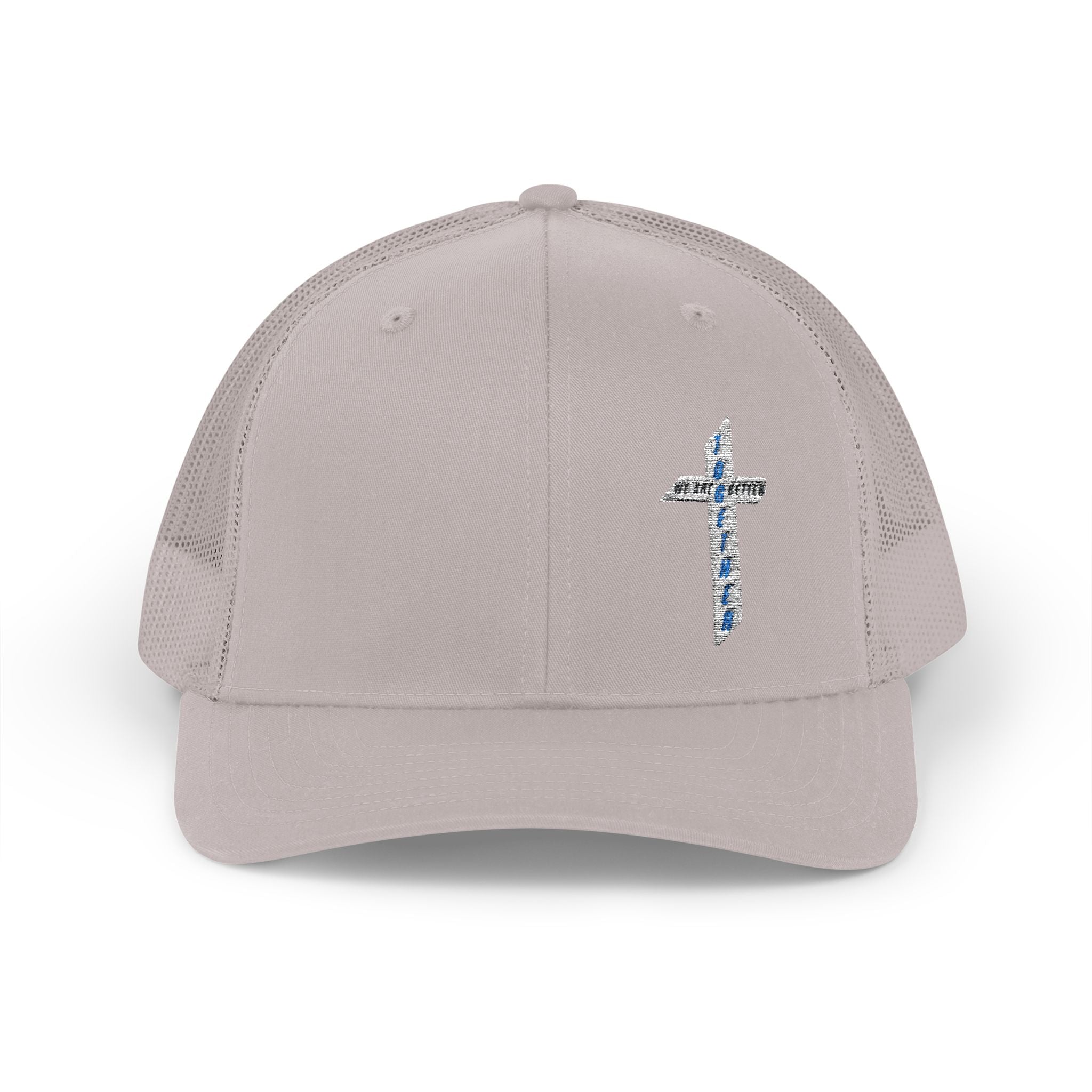 Embroidered Crystal Cross Snapback Trucker Cap — Religious Faith Baseball Hat