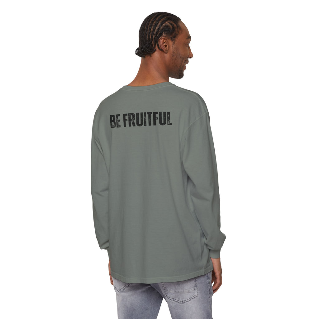 Fruit of the Spirit Long Sleeve Tee — Galatians 5:22 Christian Graphic Shirt (Be Fruitful)