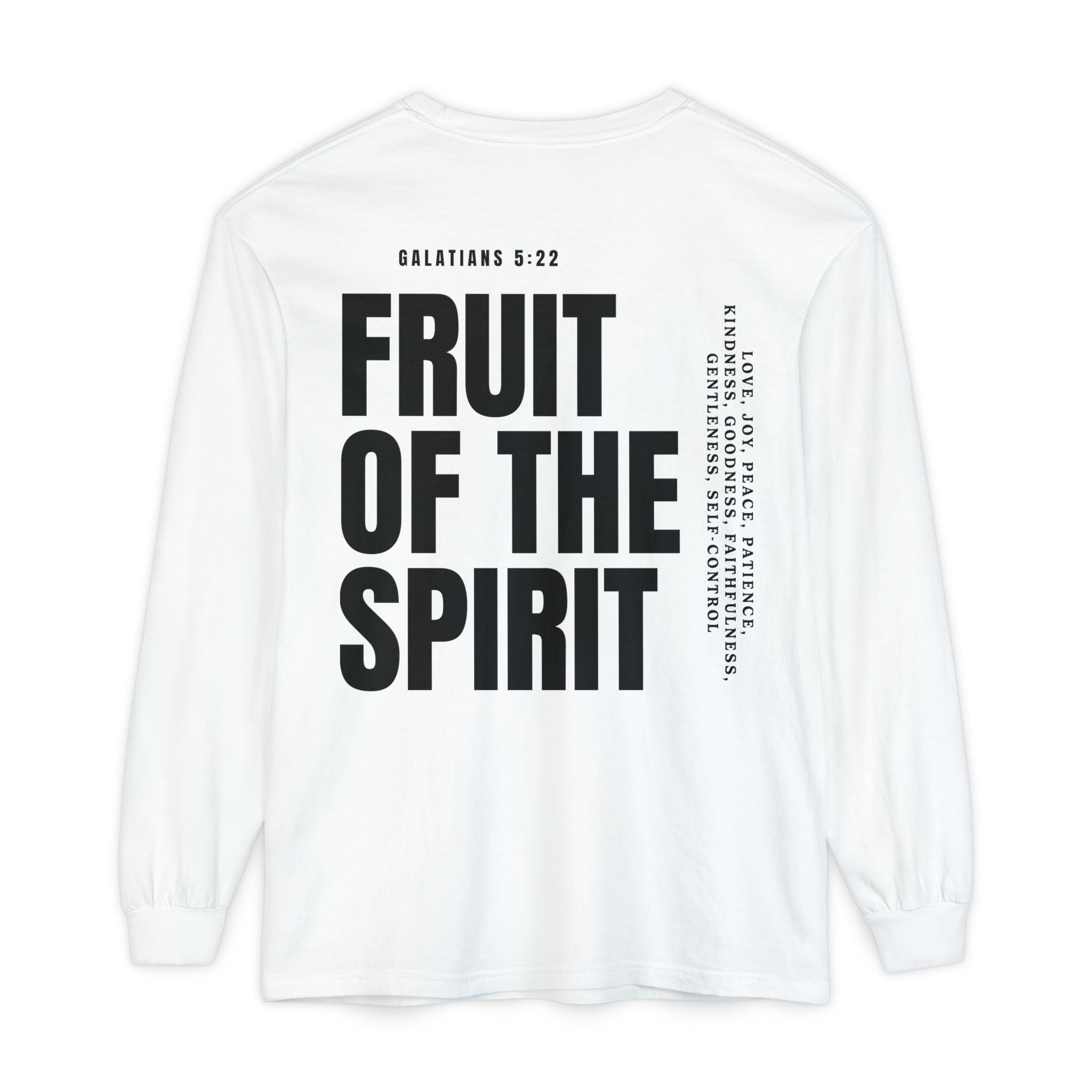 Be Fruitful Long Sleeve T-Shirt — “Fruit of the Spirit” Christian Graphic