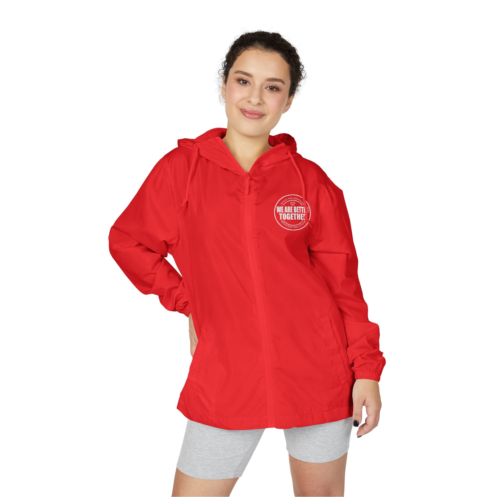 Christian Cross Windbreaker Jacket – 'Amazing Grace' Inspirational Full-Zip Jacket