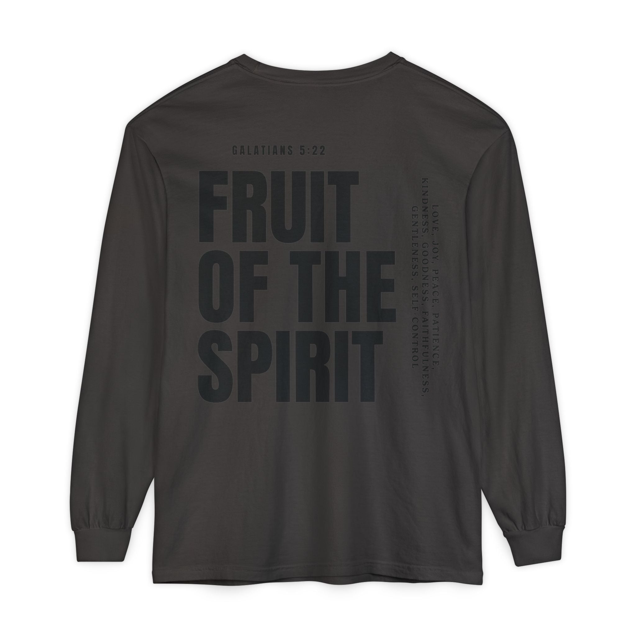 Be Fruitful Long Sleeve T-Shirt — “Fruit of the Spirit” Christian Graphic