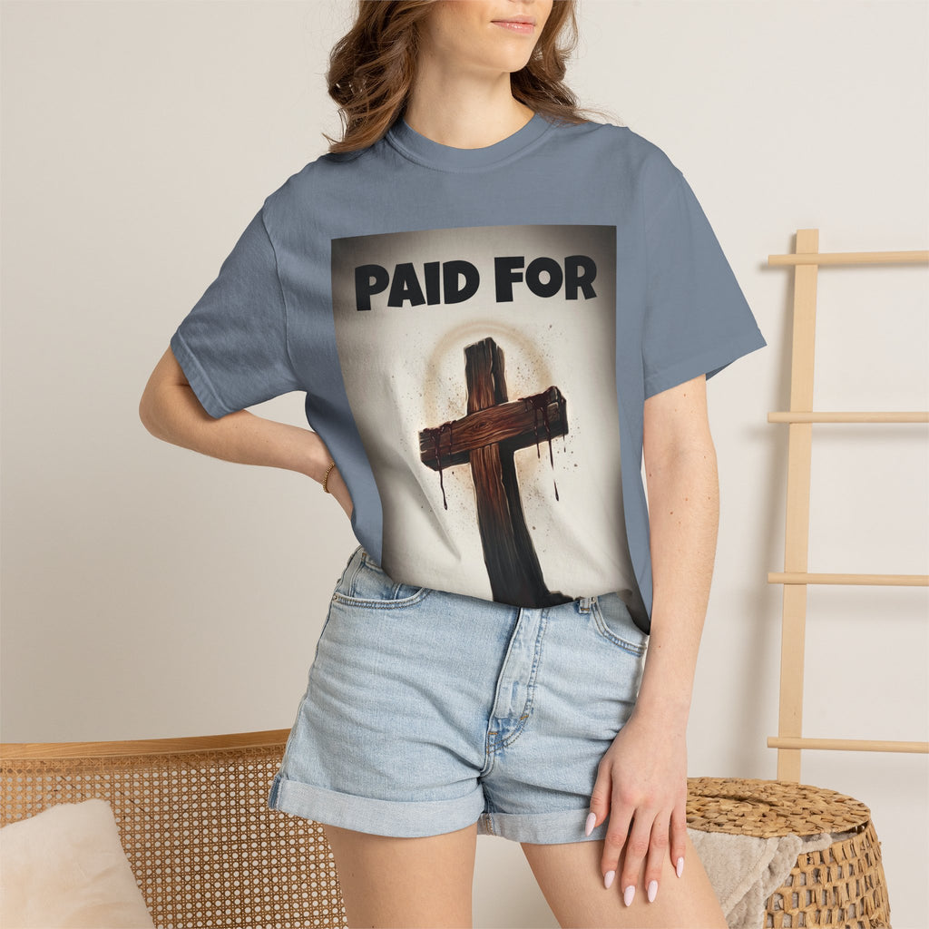 Paid For Cross T-Shirt — Christian Rom 10:13 Faith Tee