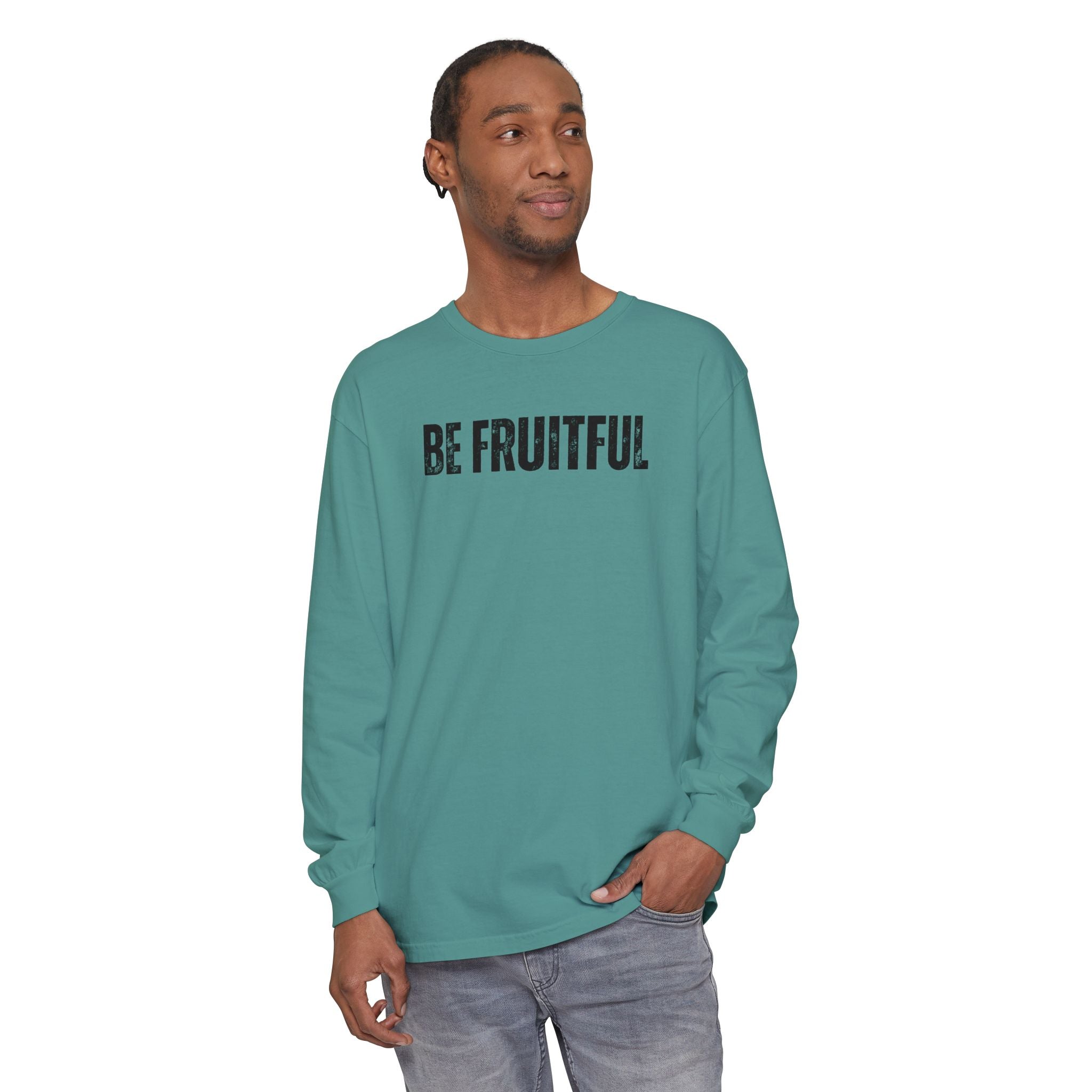 Be Fruitful Long Sleeve T-Shirt — “Fruit of the Spirit” Christian Graphic