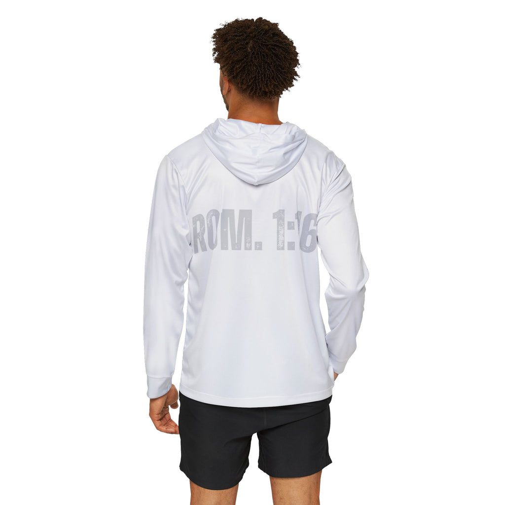 Go Public With Your Faith Hoodie — Christian Sports Warmup Hoodie (Rom. 1:16)
