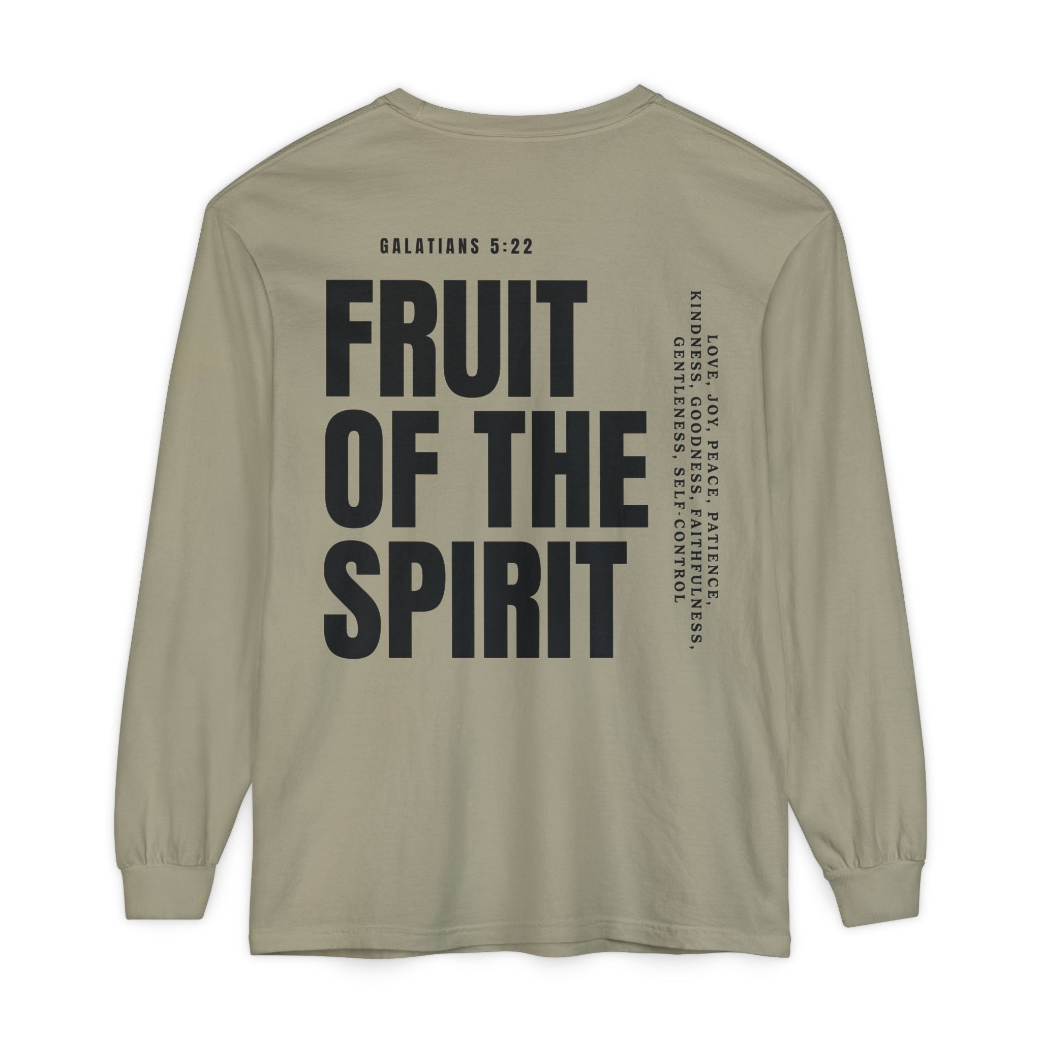 Be Fruitful Long Sleeve T-Shirt — “Fruit of the Spirit” Christian Graphic