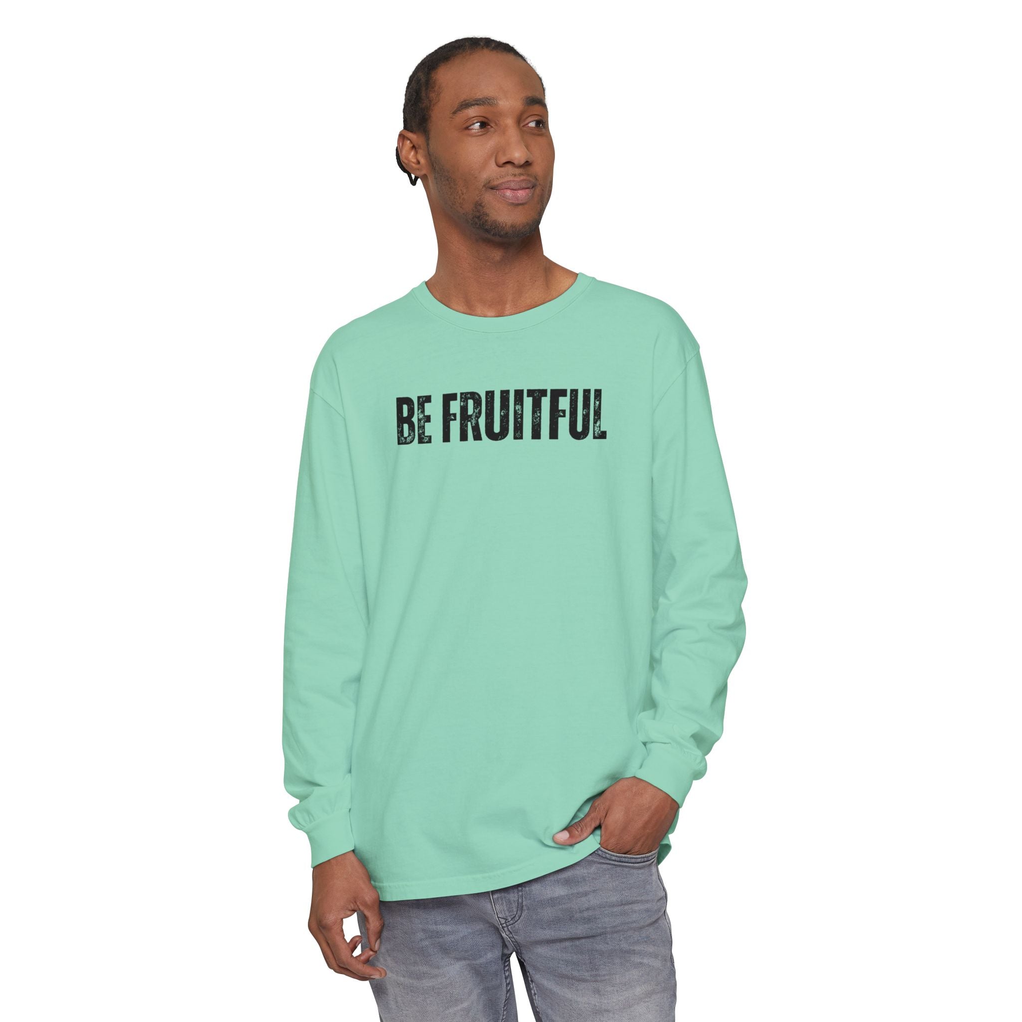 Be Fruitful Long Sleeve T-Shirt — “Fruit of the Spirit” Christian Graphic