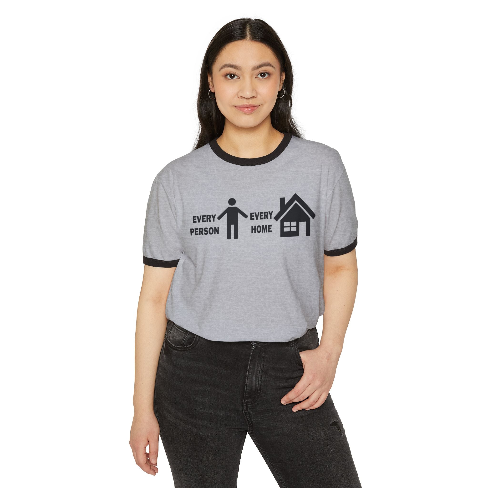 Every Person Every Home Ringer T-Shirt — "One Million Souls" Mission Tee