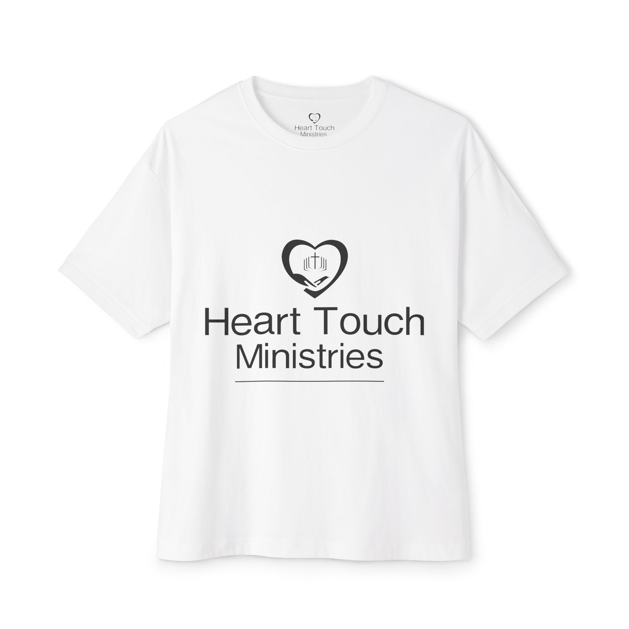 Heart Touch Ministries T‑Shirt — Minimal Logo Tee for Church Volunteers & Faith Events
