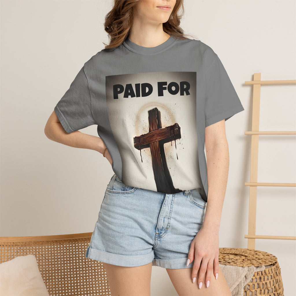 Paid For Cross T-Shirt — Christian Rom 10:13 Faith Tee